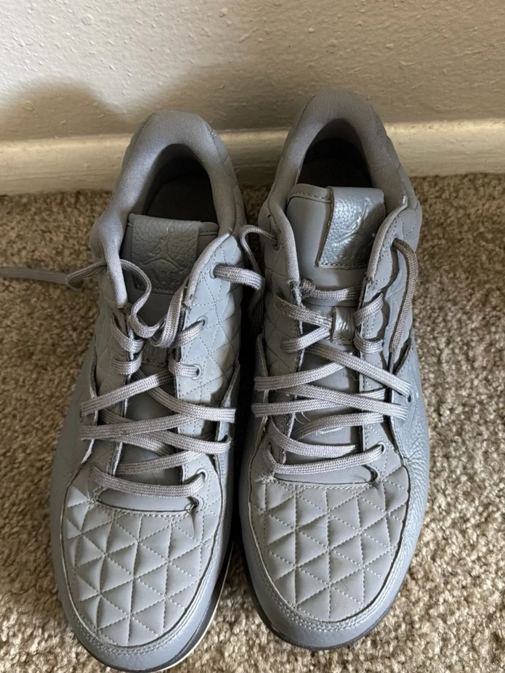 Jordan Men's Quilted Gray Low-Top Sneakers